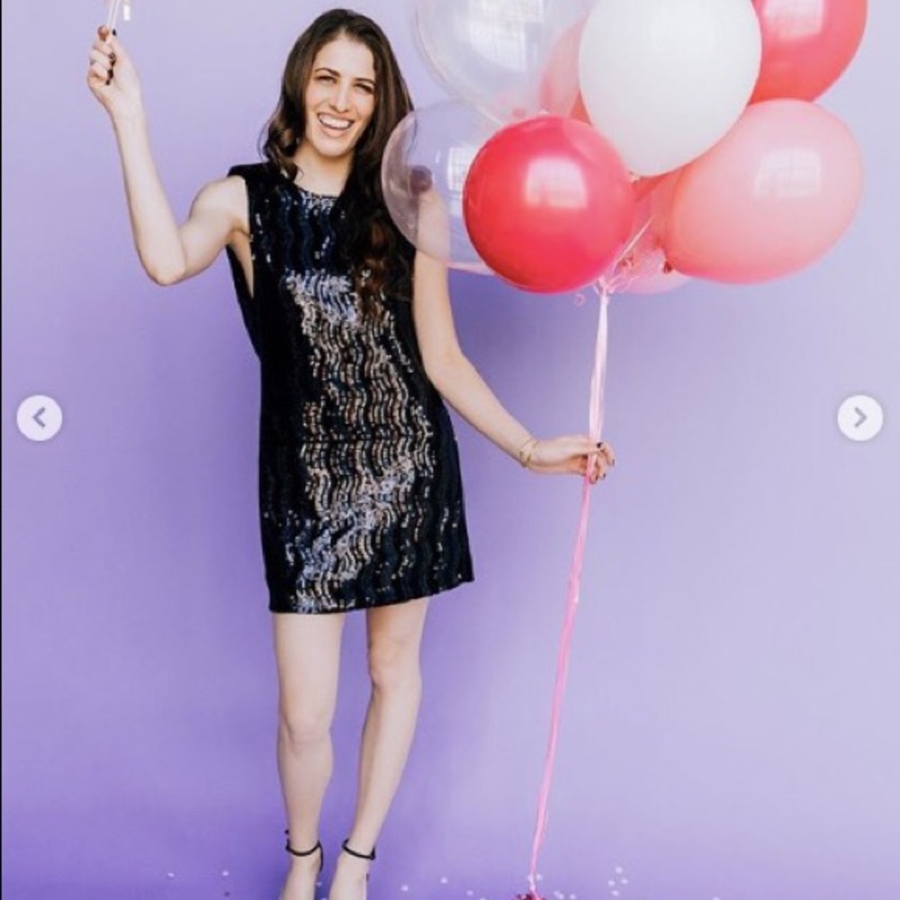 Whitney Eve black sequin dress